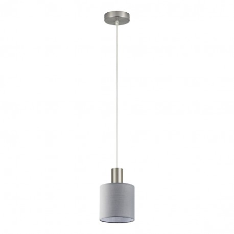 77-8421 SE21-NM-4-SH2 ADEPT TUBE Nickel Matt Pendant Grey Fabric Shade
