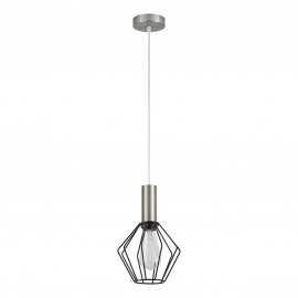 77-8435 SE21-NM-4-GR1 ADEPT TUBE Nickel Matt Pendant Black Metal Grid