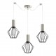 77-8437 SE21-NM-4-NM3-GR1 ADEPT TUBE Nickel Matt Pendant Black Metal Grid