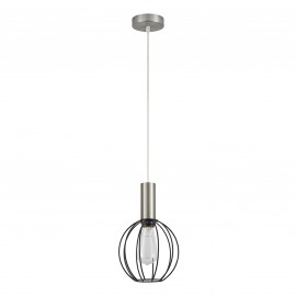 77-8442 SE21-NM-4-GR2 ADEPT TUBE Nickel Matt Pendant Black Metal Grid