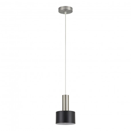 77-8449 SE21-NM-4-MS1 ADEPT TUBE Nickel Matt Pendant Black Metal Shade