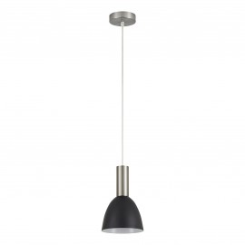 77-8456 SE21-NM-4-MS2 ADEPT TUBE Nickel Matt Pendant Black Metal Shade