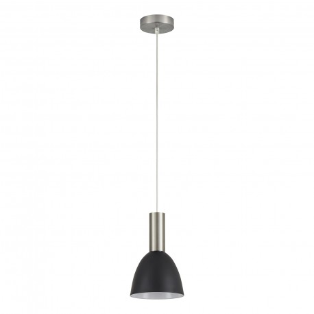 77-8456 SE21-NM-4-MS2 ADEPT TUBE Nickel Matt Pendant Black Metal Shade