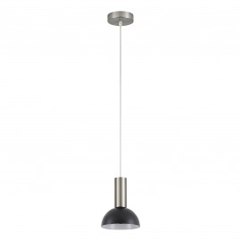 77-8463 SE21-NM-4-MS3 ADEPT TUBE Nickel Matt Pendant Black Metal Shade
