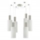 77-8471 SE21-NM-4-NM6-GL3 ADEPT TUBE Nickel Matt Pendant White Glass