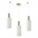 77-8472 SE21-NM-4-NM3-GL3 ADEPT TUBE Nickel Matt Pendant White Glass