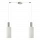 77-8473 SE21-NM-4-NM2-GL3 ADEPT TUBE Nickel Matt Pendant White Glass