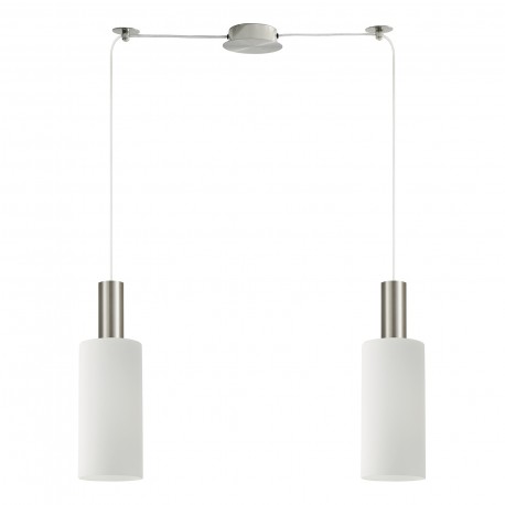 77-8473 SE21-NM-4-NM2-GL3 ADEPT TUBE Nickel Matt Pendant White Glass