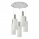 77-8475 SE21-NM-4-5NM-GL3 ADEPT TUBE Nickel Matt Pendant White Glass