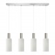 77-8476 SE21-NM-4-4NM-GL3 ADEPT TUBE Nickel Matt Pendant White Glass