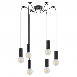 77-8477 SE21-BL-4-BL6 ADEPT TUBE Black Pendant