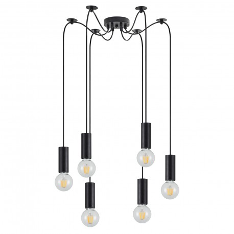 77-8477 SE21-BL-4-BL6 ADEPT TUBE Black Pendant