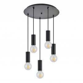 77-8481 SE21-BL-4-5BL ADEPT TUBE Black Pendant
