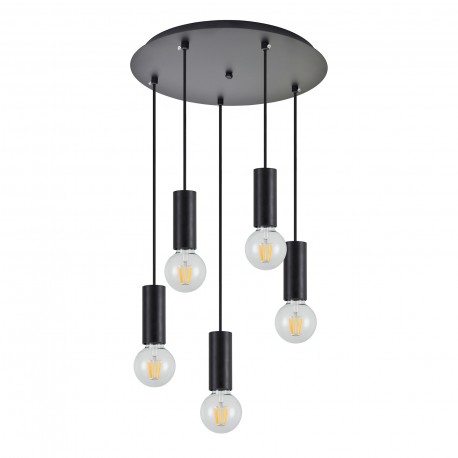 77-8481 SE21-BL-4-5BL ADEPT TUBE Black Pendant