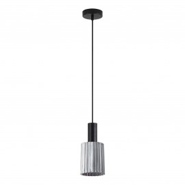 77-8483 SE21-BL-4-GL1 ADEPT TUBE Black Pendant Smoked Glass