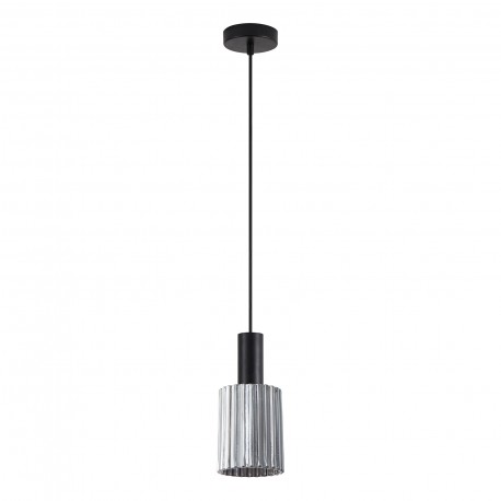 77-8483 SE21-BL-4-GL1 ADEPT TUBE Black Pendant Smoked Glass