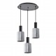 77-8487 SE21-BL-4-3BL-GL1 ADEPT TUBE Black Pendant Smoked Glass