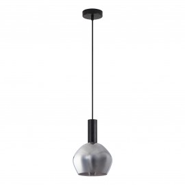 77-8490 SE21-BL-4-GL2 ADEPT TUBE Black Pendant Smoked Glass