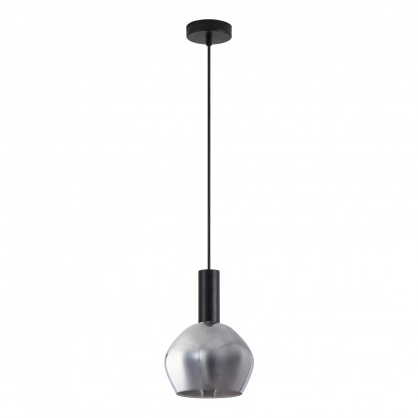77-8490 SE21-BL-4-GL2 ADEPT TUBE Black Pendant Smoked Glass