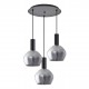 77-8494 SE21-BL-4-3BL-GL2 ADEPT TUBE Black Pendant Smoked Glass