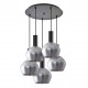 77-8495 SE21-BL-4-5BL-GL2 ADEPT TUBE Black Pendant Smoked Glass