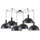 77-8498 SE21-BL-4-BL6-MS40 ADEPT TUBE Black Metal Shade Pendant