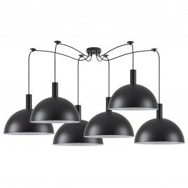 77-8498 SE21-BL-4-BL6-MS40 ADEPT TUBE Black Metal Shade Pendant