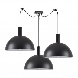 77-8499 SE21-BL-4-BL3-MS40 ADEPT TUBE Black Metal Shade Pendant