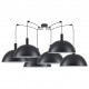 77-8502 SE21-BL-4-BL6-MS50 ADEPT TUBE Black Metal Shade Pendant