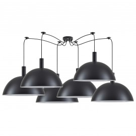 77-8502 SE21-BL-4-BL6-MS50 ADEPT TUBE Black Metal Shade Pendant