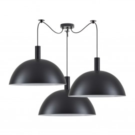 77-8503 SE21-BL-4-BL3-MS50 ADEPT TUBE Black Metal Shade Pendant