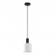 77-8505 SE21-BL-4-SH1 ADEPT TUBE Black Pendant White Fabric Shade