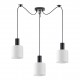 77-8507 SE21-BL-4-BL3-SH1 ADEPT TUBE Black Pendant White Fabric Shade