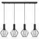 77-8532 SE21-BL-4-4BL-GR1 ADEPT TUBE Black Pendant Black Metal Grid
