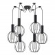 77-8534 SE21-BL-4-BL6-GR2 ADEPT TUBE Black Pendant Black Metal Grid