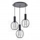 77-8537 SE21-BL-4-3BL-GR2 ADEPT TUBE Black Pendant Black Metal Grid