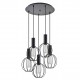 77-8538 SE21-BL-4-5BL-GR2 ADEPT TUBE Black Pendant Black Metal Grid