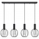 77-8539 SE21-BL-4-4BL-GR2 ADEPT TUBE Black Pendant Black Metal Grid