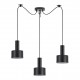 77-8542 SE21-BL-4-BL3-MS1 ADEPT TUBE Black Pendant Black Metal Shade