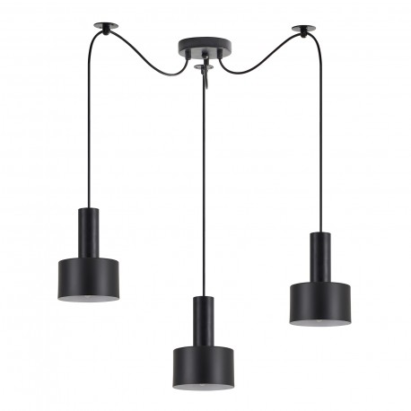 77-8542 SE21-BL-4-BL3-MS1 ADEPT TUBE Black Pendant Black Metal Shade