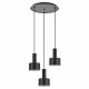 77-8544 SE21-BL-4-3BL-MS1 ADEPT TUBE Black Pendant Black Metal Shade