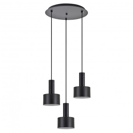 77-8544 SE21-BL-4-3BL-MS1 ADEPT TUBE Black Pendant Black Metal Shade