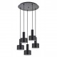 77-8545 SE21-BL-4-5BL-MS1 ADEPT TUBE Black Pendant Black Metal Shade