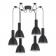 77-8548 SE21-BL-4-BL6-MS2 ADEPT TUBE Black Pendant Black Metal Shade