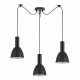 77-8549 SE21-BL-4-BL3-MS2 ADEPT TUBE Black Pendant Black Metal Shade