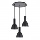 77-8551 SE21-BL-4-3BL-MS2 ADEPT TUBE Black Pendant Black Metal Shade