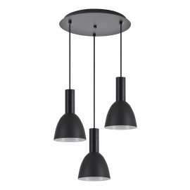 77-8551 SE21-BL-4-3BL-MS2 ADEPT TUBE Black Pendant Black Metal Shade
