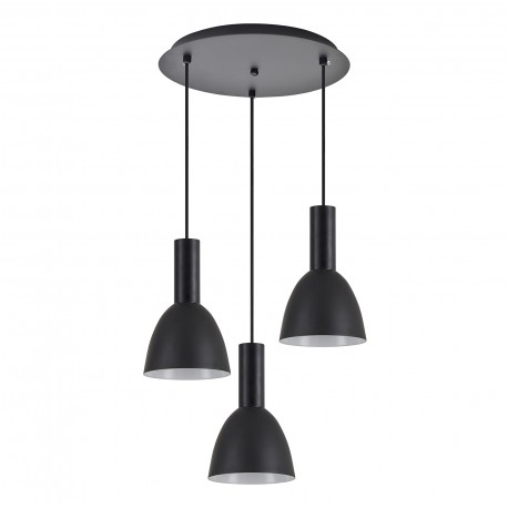 77-8551 SE21-BL-4-3BL-MS2 ADEPT TUBE Black Pendant Black Metal Shade