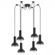 77-8555 SE21-BL-4-BL6-MS3 ADEPT TUBE Black Pendant Black Metal Shade