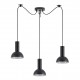 77-8556 SE21-BL-4-BL3-MS3 ADEPT TUBE Black Pendant Black Metal Shade